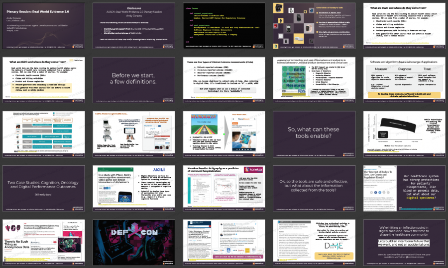 Andrea Coravos 2019.05.8 AAADV_ Real World Evidence 2.0 Plenary Session
